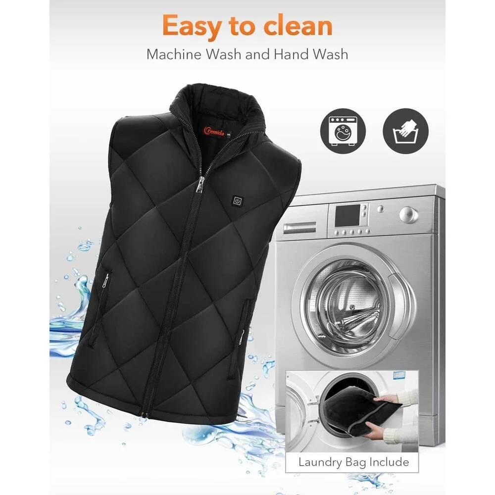 FERNIDA Men's Women Heated Vest Battery Not Included 8 Heating Zones S